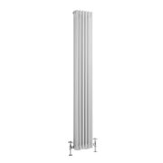 Milano Windsor - Vertical Triple Column White Traditional Cast Iron Style Radiator - 1800mm x 290mm