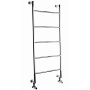 Milano Derwent - Chrome Traditional Minimalist Heated Towel Rail - 1142mm x 527mm