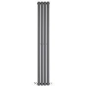 Milano Aruba - Anthracite Space-Saving Vertical Designer Radiator 1400mm x 236mm (Double Panel)