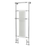 Milano Elizabeth - White Traditional Heated Towel Rail 1500mm x 575mm (With Overhanging Rail)