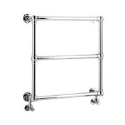 Milano Derwent - Chrome Traditional Minimalist Heated Towel Rail - 680mm x 673mm