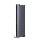 Milano Aruba - Anthracite Space-Saving Vertical Designer Radiator 1400mm x 472mm (Double Panel)