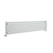 Milano Capri - Silver Horizontal Flat Panel Designer Radiator 354mm x 1600mm (Single Panel)
