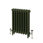 Milano Mercury - 3 Column Cast Iron Radiator - 560mm Tall - Farrow & Ball Duck Green - Multiple Sizes Available