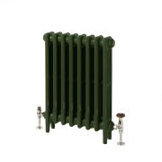 Milano Mercury - 3 Column Cast Iron Radiator - 660mm Tall - Farrow & Ball Duck Green - Multiple Sizes Available