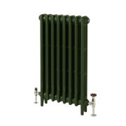 Milano Mercury - 3 Column Cast Iron Radiator - 760mm Tall - Farrow & Ball Duck Green - Multiple Sizes Available