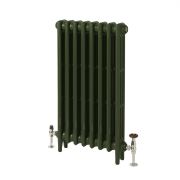 Milano Mercury - 3 Column Cast Iron Radiator - 860mm Tall - Farrow & Ball Duck Green - Multiple Sizes Available