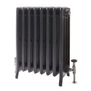 Milano Isabel - 4 Column Cast Iron Radiator - 660mm Tall - Antique Silver - Multiple Sizes Available