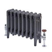 Milano Mercury - 4 Column Cast Iron Radiator - 560mm Tall - Antique Graphite - Multiple Sizes Available