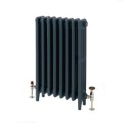 Milano Mercury - 4 Column Cast Iron Radiator - 760mm Tall - Farrow & Ball Hague Blue - Multiple Sizes Available