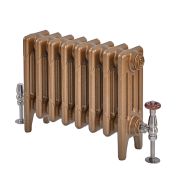 Milano Mercury - 4 Column Cast Iron Radiator - 560mm Tall - Burnt Gold - Multiple Sizes Available