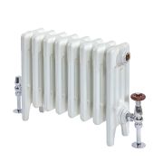 Milano Mercury - 4 Column Cast Iron Radiator - 560mm Tall - Porcelain White - Multiple Sizes Available