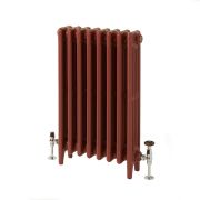 Milano Mercury - 4 Column Cast Iron Radiator - 960mm Tall - Farrow & Ball Eating Room Red - Multiple Sizes Available