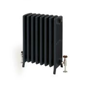 Milano Isabel - 6 Column Cast Iron Radiator - 660mm Tall - Farrow & Ball Railings Grey - Multiple Sizes Available