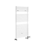 Milano Arno - White Dual Fuel Bar on Bar Heated Towel Rail 1190mm x 450mm