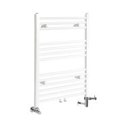 Milano Neva - White Dual Fuel Heated Towel Rail 803mm x 500mm