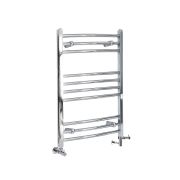 Milano Kent - Chrome Dual Fuel Curved Heated Towel Rail 800mm x 500mm