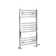 Milano Kent - Chrome Dual Fuel Curved Heated Towel Rail 1000mm x 500mm