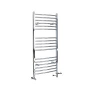 Milano Kent - Chrome Dual Fuel Curved Heated Towel Rail 1200mm x 500mm