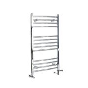 Milano Kent - Chrome Dual Fuel Curved Heated Towel Rail 1000mm x 600mm