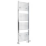 Milano Kent - Chrome Dual Fuel Curved Heated Towel Rail 1800mm x 600mm