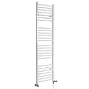 Milano Ive Dual Fuel - Curved White Heated Towel Rail - Choice of Size