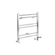 Milano Kent - Chrome Dual Fuel Straight Heated Towel Rail 600mm x 400mm