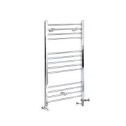 Milano Kent - Chrome Dual Fuel Straight Heated Towel Rail 1000mm x 400mm