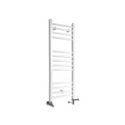 Milano Ive - White Dual Fuel Straight Heated Towel Rail 1000mm x 400mm