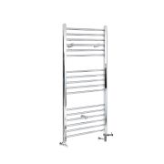 Milano Kent - Chrome Dual Fuel Straight Heated Towel Rail 1200mm x 400mm