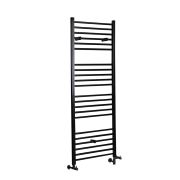 Milano Nero - Matt Black Dual Fuel Straight Heated Towel Rail 1600mm x 400mm