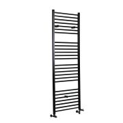 Milano Nero - Matt Black Dual Fuel Straight Heated Towel Rail 1800mm x 400mm