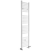 Milano Ive - White Dual Fuel Straight Heated Towel Rail 1800mm x 400mm