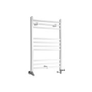 Milano Ive - White Dual Fuel Straight Heated Towel Rail 800mm x 500mm