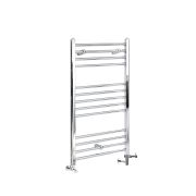 Milano Kent - Chrome Dual Fuel Straight Heated Towel Rail 1000mm x 500mm
