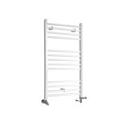 Milano Ive - White Dual Fuel Straight Heated Towel Rail 1000mm x 500mm
