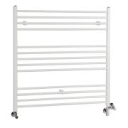 Milano Ive - White Dual Fuel Straight Heated Towel Rail 1000mm x 1000mm