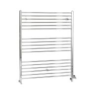 Milano Kent - Chrome Dual Fuel Straight Heated Towel Rail 1200mm x 1000mm
