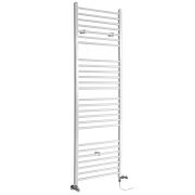 Milano Ive Dual Fuel - Straight White Heated Towel Rail - Choice of Size