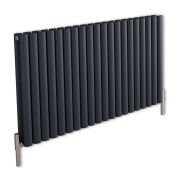 Milano Aruba Ayre - Anthracite Horizontal Designer Radiator (Double Panel) - 600mm Tall - Choice Of Width