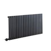 Milano x ECOSO Capri Electric - Anthracite Flat Panel Horizontal Designer Radiator - 635mm x 1180mm (Single Panel) - with Wi-Fi Thermostatic Heating Element