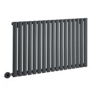 Milano x ECOSO Aruba Electric - Anthracite Horizontal Designer Radiator - 635mm x 1000mm (Single Panel) - with Wi-Fi Thermostatic Heating Element