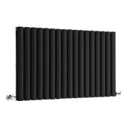 Milano Aruba - Black Horizontal Designer Radiator - 635mm Tall - Choice Of Width