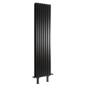 Milano Aruba - Black Vertical Designer Radiator with Feet - Choice of Size