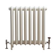 Milano Tamara - Oval Column Cast Iron Radiator - 760mm Tall - Antique White - Multiple Sizes Available