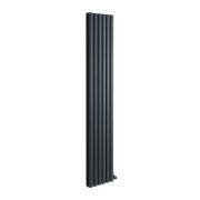 ECOSO Aruba Ardus - Anthracite Dry Heat 1700W Vertical Electric Designer Radiator - 1784mm x 354mm (Double Panel) - Choice of Wi-Fi Thermostat