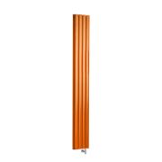 Milano x ECOSO Aruba - Electric Sunset Orange Vertical Designer Radiator - Choice of Size and Wi-Fi Thermostat