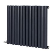 Milano Aruba Electric - Regal Blue Horizontal Designer Radiator - 635mm Tall - Choice of Size, Thermostat and Cable Cover
