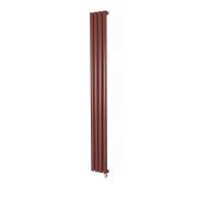Milano x ECOSO Aruba - Electric Booth Red Vertical Designer Radiator - Choice of Size and Wi-Fi Thermostat