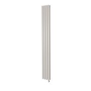 Milano Aruba Electric - Pearl White Vertical Designer Radiator - Choice of Size, Thermostat and Cable Cover